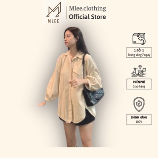 Áo sơ mi nữ ulzzang đuôi tôm tay bo mlee.clothing f025