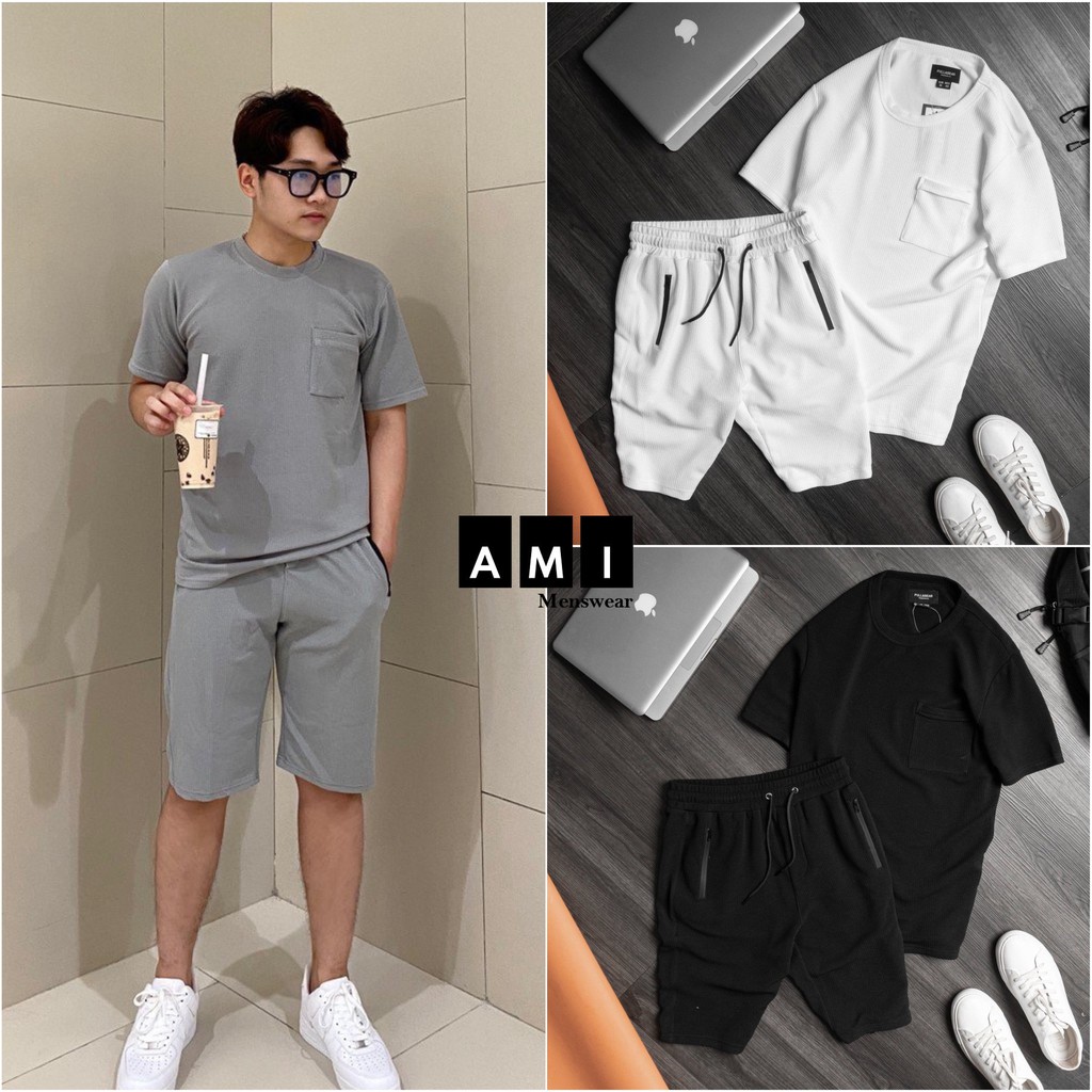 Bộ quần áo nam cộc tay, bộ hè nam chất liệu vải xốp dệt mềm mịn mặc siêu thoáng mát BO01