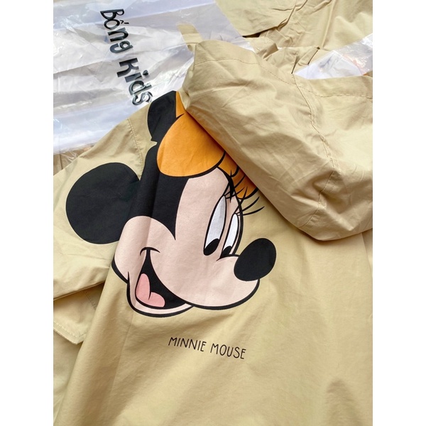 Áo TrenchCoat Gió Bé Gái Hoodie Minnie Cúc Be Cát ZR