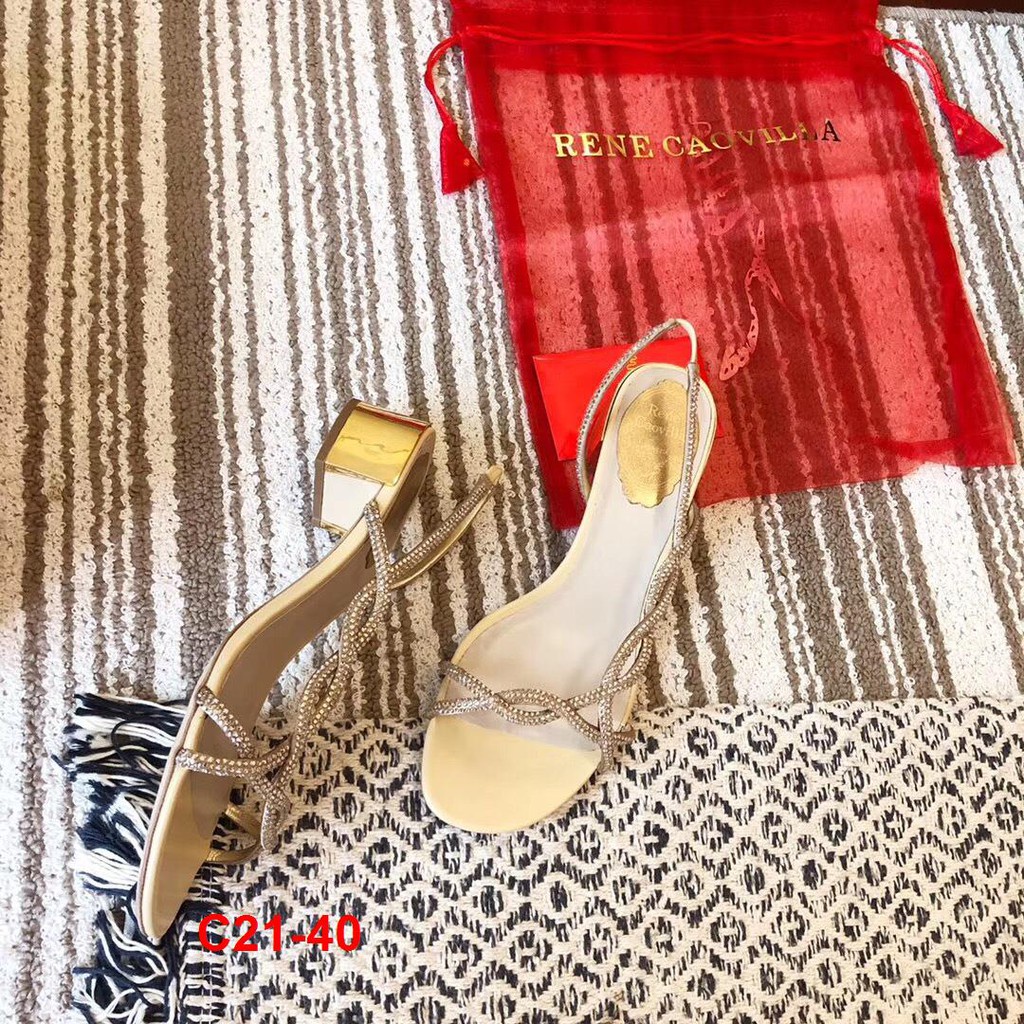 C21-40 Rene Caovilla RC sandal cao 5cm siêu cấp