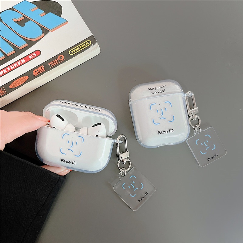 Vỏ Bảo Vệ Hộp Sạc Tai Nghe AirPods3 airpods2 pro Kết Nối Bluetooth Không Dây Họa Tiết Khuôn Mặt Sáng Tạo