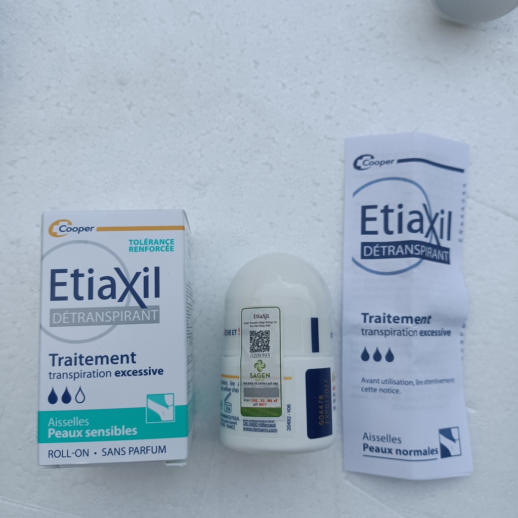 Sẵn Lăn khử mùi etiaxil Pháp 15ml ngăn viêm cánh ướt nách mùi cơ thể sạch và trắng nách