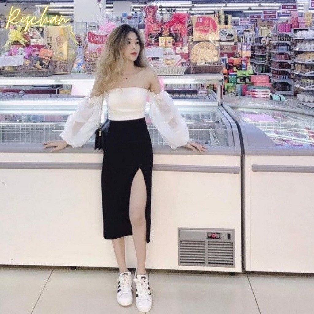 Chân váy xẻ tà cao hách dáng mẫu hót siêu xinh hàng loại 1