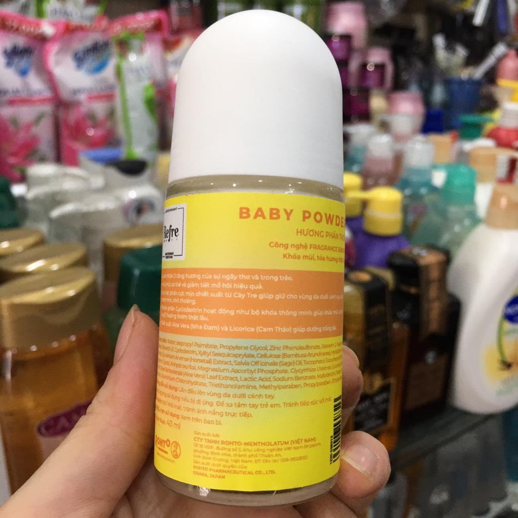 Lăn khử mùi Refre Baby Powder Hương phấn thơm 40ml