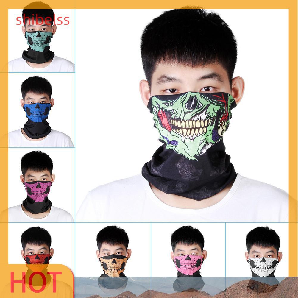 Khăn che nửa mặt họa tiết đầu lâu chống gió giữ ấm cổ đa năng cho lái xe / trượt tuyết | BigBuy360 - bigbuy360.vn