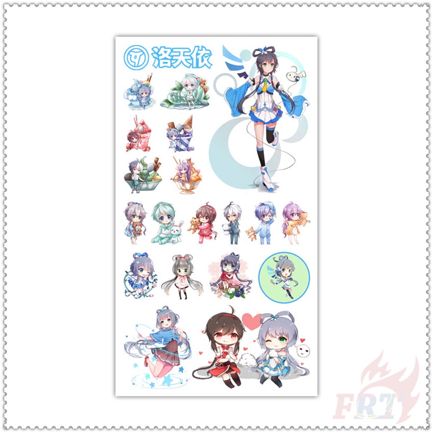 Tờ miếng dán hình xăm tạm thời mini nhân vật anime chống thấm nước đáng yêu thời trang