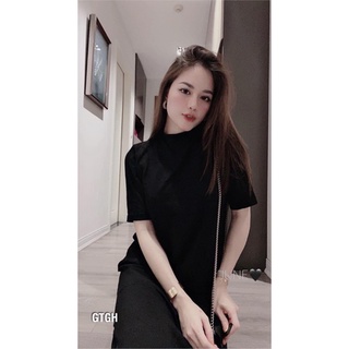 Váy xuông dáng dài 3 màu kẻ ngang dáng xuông cổ cao 3p chất len mịn hàng loại 1