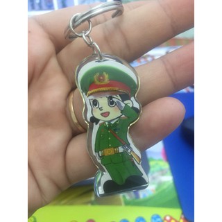 Móc khóa công an - police nữ cảnh sát