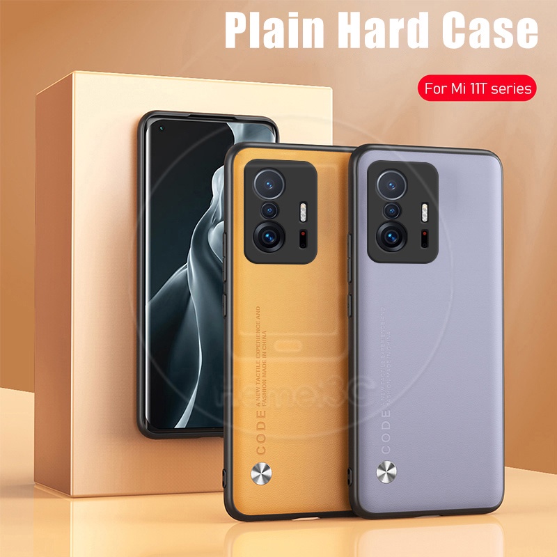 Ốp điện thoại pc cứng + pu cho Xiaomi Mi 11T Pro Xiaomi11T Xiaomi11TPro 5G