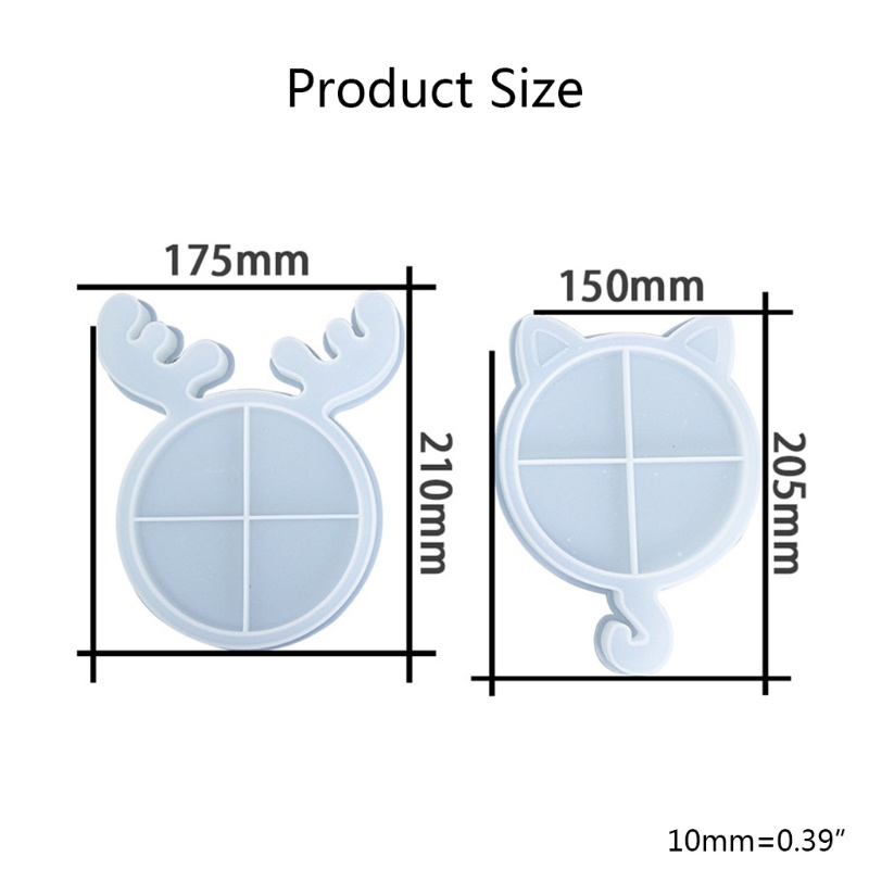 Khuôn silicone làm đồ thủ công hình chú nai/ mèo độc đáo