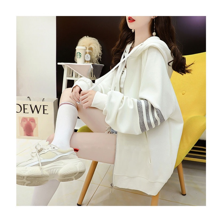 Áo khoác nam nữ thể thao ulzzang 3 sọc 🌸 Áo sweater hoodie nỉ bông kiểu dáng thể thao form rộng Unisex K45 | BigBuy360 - bigbuy360.vn