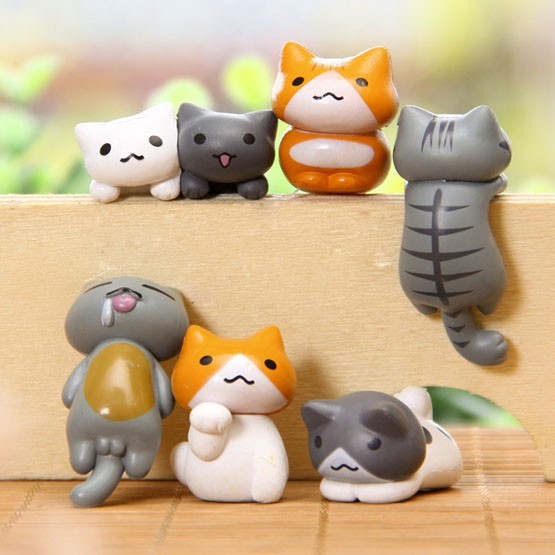 Set 6 Mô Hình Mèo Trang Trí Sân Vườn
