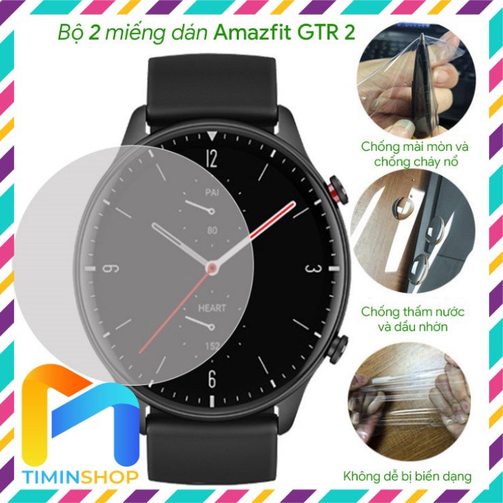 [2 miếng] Dán đồng hồ Amazfit GTR 2/ GTR 2e - chống trầy xước, trong suốt