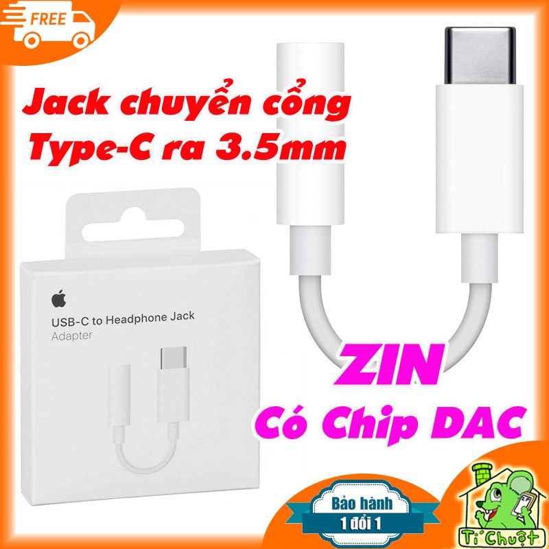 [Chính Hãng] Jack chuyển cổng Type-C ra cổng Tai 3.5mm APPLE iPad Pro 2018 2020 có chip DAC ZIN