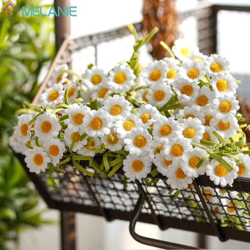 Bó Hoa Cúc Giả 8 Bông Bằng Xốp PE Trang Trí Nhà Cửa / Văn Phòng / Tiệc Cưới DIY