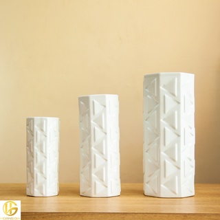 Bình hoa sứ ống tam giác