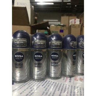 Lăn khử mùi NIVEA phân tử bạc Silver Protect 50ml - 25ml