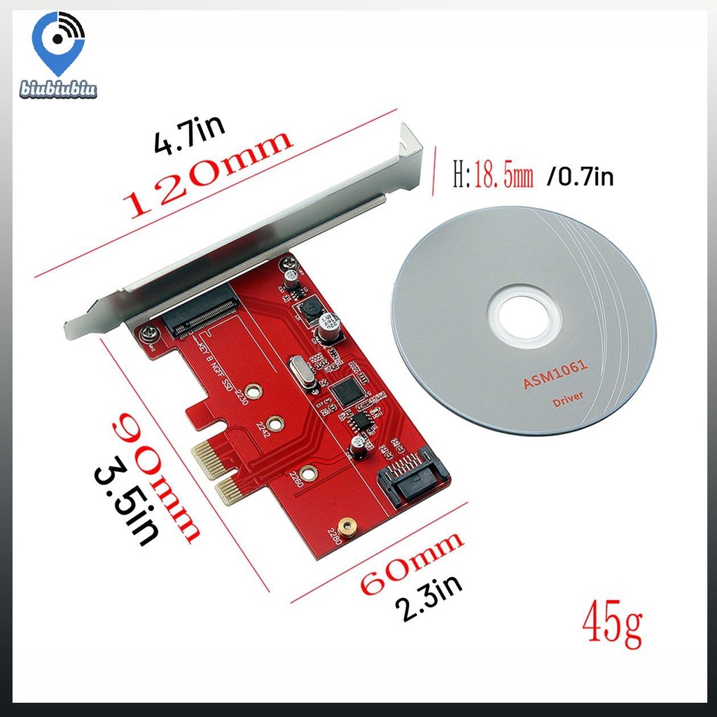 【Hàng sẵn sàng】【cod】PEX-UB132 Low Profile PCI To M.2 SATA3.0 Express Adapter Card 10Gbps | BigBuy360 - bigbuy360.vn