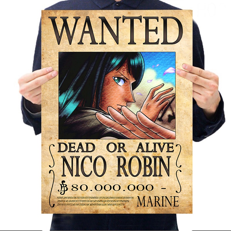 Poster truy nã, Áp phích trang trí dành cho fan truyện One Piece - Giấy bìa dầy dặn - Hàng LOẠI 1 1107