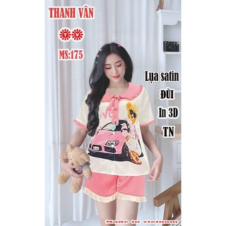 Đồ bộ pijama dễ thương tay ngắn lụa satin.