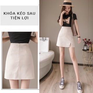 Chân váy chữ A xẻ đùi