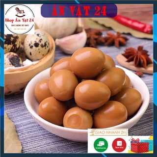 TRỨNG CÚT MUỐI XÌ DẦU 💥Thơm Ngon , Bổ Dưỡng 💥- 1 GÓI 3 QUẢ- ĐỒ ĂN VẶT TRUNG QUỐC- Ăn Vặt 24