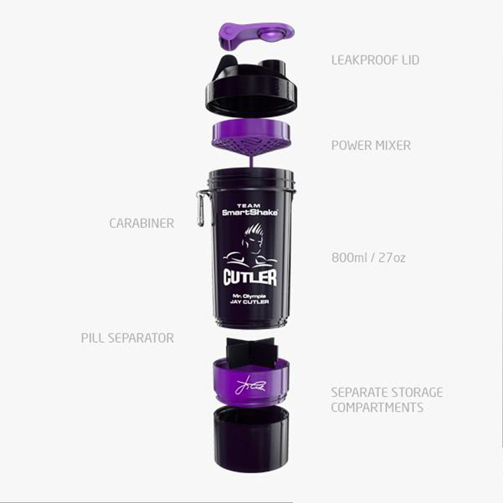 Bình lắc tập GYM ⚡FREE SHIP⚡ Bình lắc Shaker Jay Cutler 3 ngăn 600ml