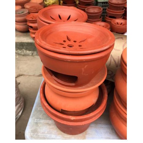 BẾP ĐẤT NUNG XÔNG ĐỐT BỒ KẾT GỐM BÁT TRÀNG CAO CẤP- KT 18CM