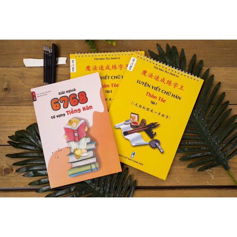 Sách - Combo: Bộ Luyện Viết Chữ Hán Thần Tốc (tập 1+2) Giải Nghĩa 6768 Từ Vựng Tiếng Hán