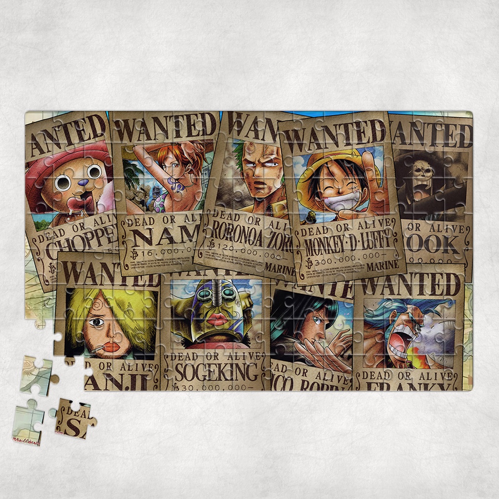 Tranh ghép hình A4, A5 Anime, xếp hình ONE PIECE WALLPAPER - Mẫu 6