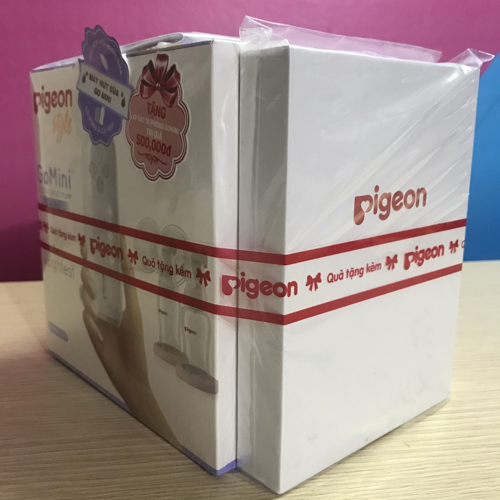 Máy hút sữa điện đôi GoMini Pigeon - Tặng Sạc dự phòng Pigeon 10000 mAh