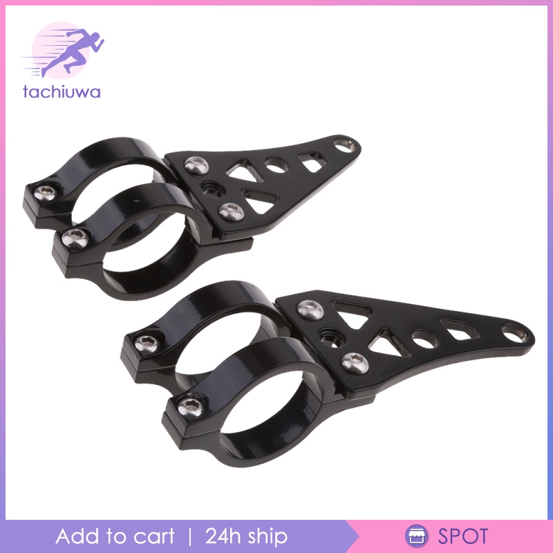 [TACHIUWA]Pair Motorcycle Headlight Bracket 41mm Front Fork Headlight Mount Kit Black