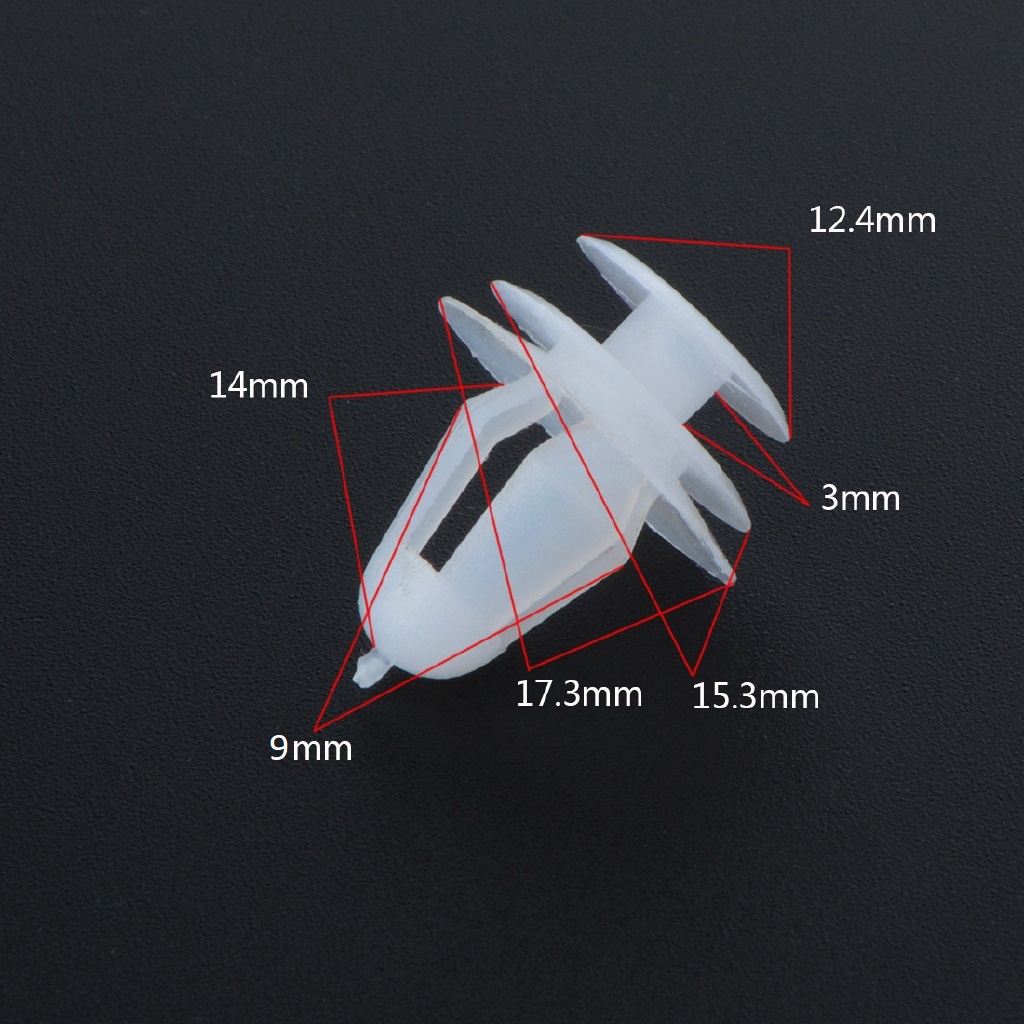 Set 50 Đinh tán nhựa 9mm  tapi cho cửa xe hơi - Chốt vít nở, chốt gài ô tô