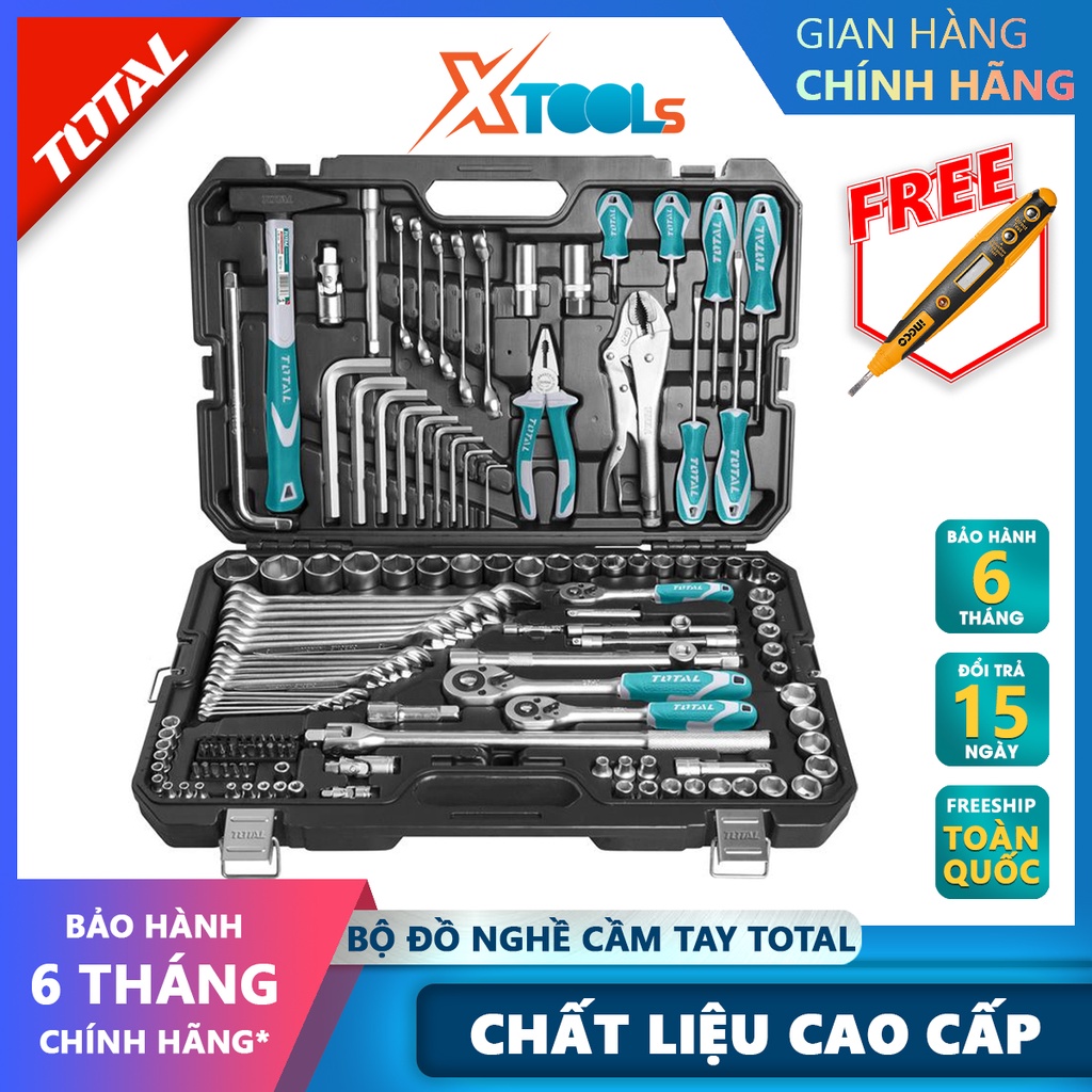 Bộ đồ nghề cầm tay 142 chi tiết TOTAL THKTHP21426 | Sửa chữa, lắp ráp và bảo dưỡng thiết bị [CHÍNH HÃNG] [XTOOLs]