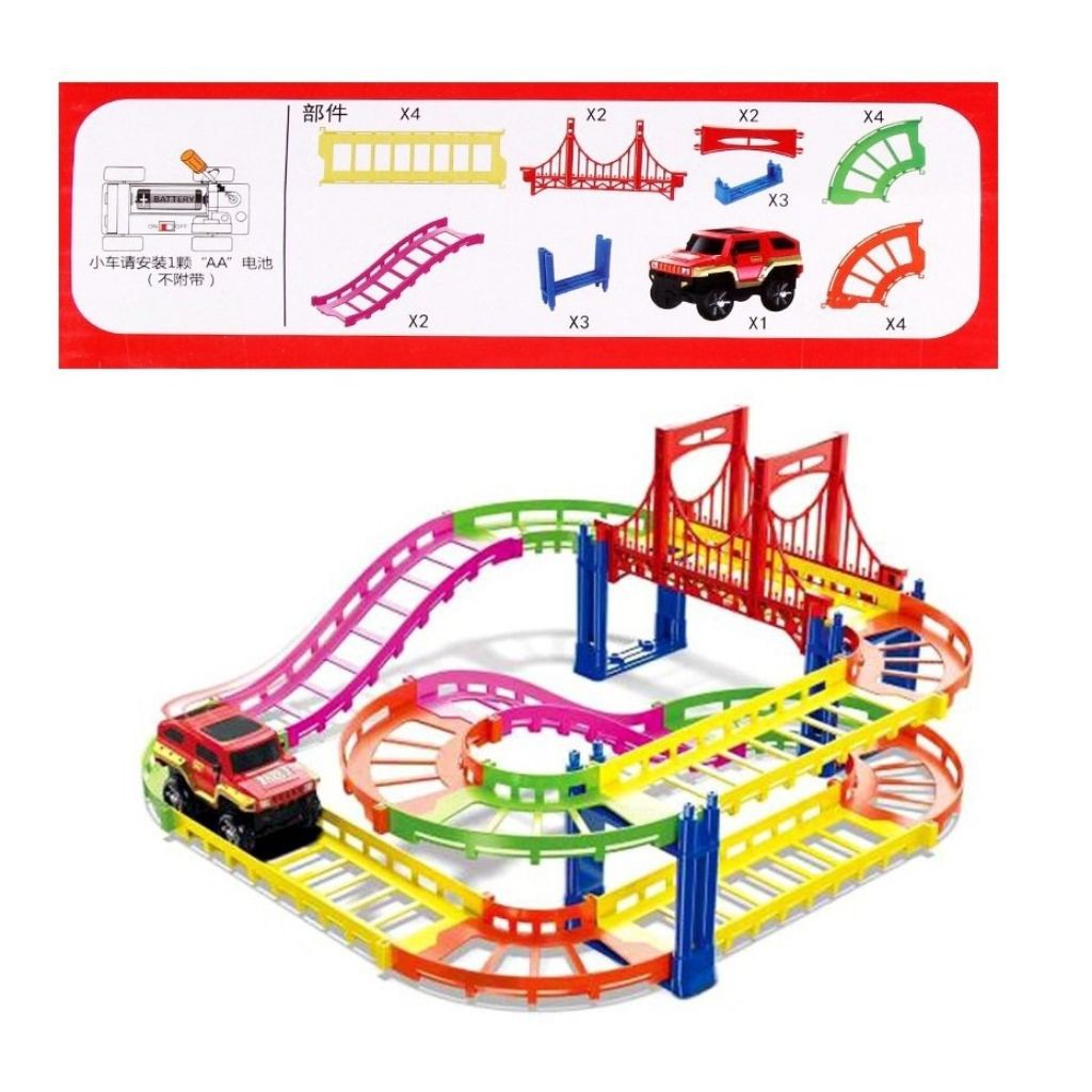 Đồ Chơi Đường Đua Ô Tô, Đồ Chơi Cho Bé Trai Lắp Ráp Đường Ray Tư Duy Sáng Tạo Cho Bé, Shop Mẹ Mốc ,OTDR
