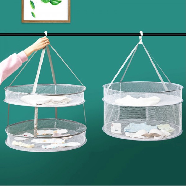 Giỏ lưới treo đựng tất phơi khô chống gió đồ dùng cho gia đình