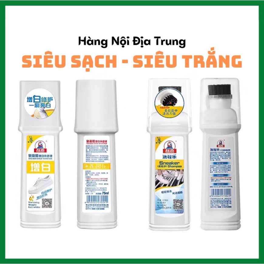 Chai Giặt Khô Giày Tẩy Trắng Và Vệ Sinh Làm Sạch Giày Sneaker Ố Vàng Bùn Đất CSG05