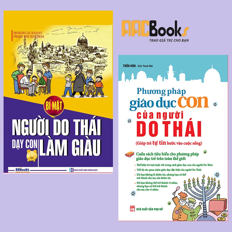 Sách - Combo 2 cuốn Bí mật người Do Thái dạy con làm giàu + Phương pháp giáo dục con của người do Thái - ML-MBE05