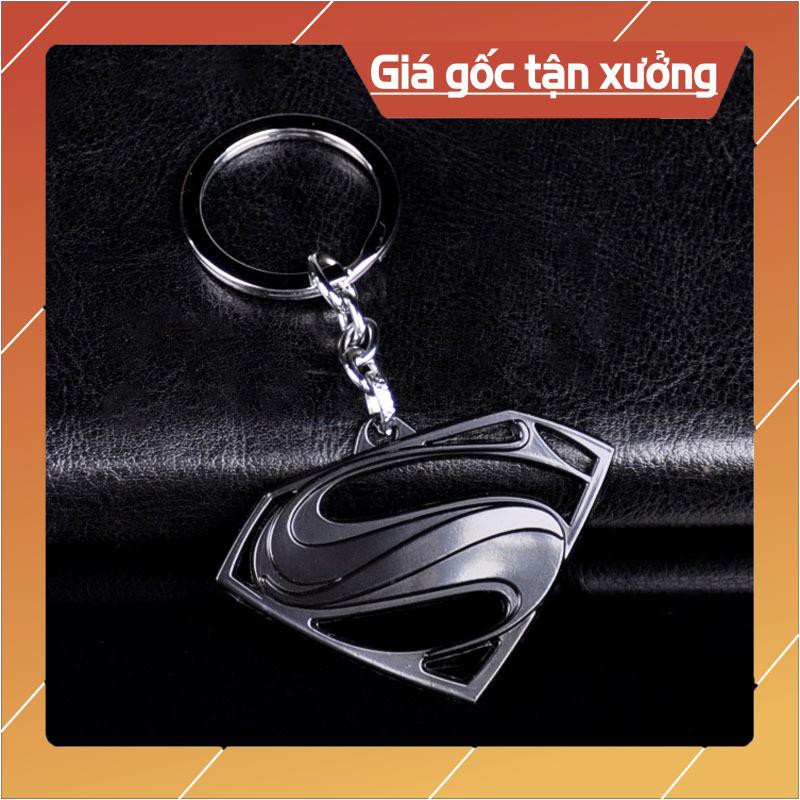 Móc khóa logo superman đen, Móc khóa, phụ kiện, quà tặng