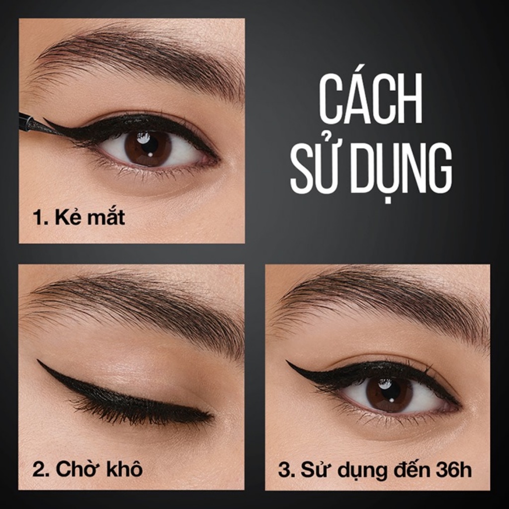 Bút Kẻ Mắt Nước Lâu Trôi 36H Maybelline 1g