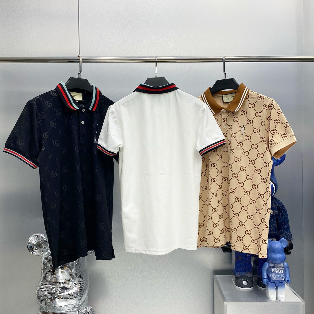Áo polo Gucci họa tiết vân monogram ẩn SC