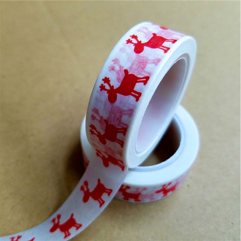 Cuộn băng keo Washi họa tiết giáng sinh dễ thương