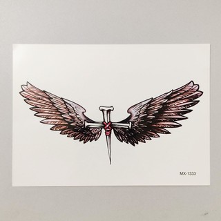 Hình xăm dán thánh giá và cánh chim - Tặng hình xăm dán mini