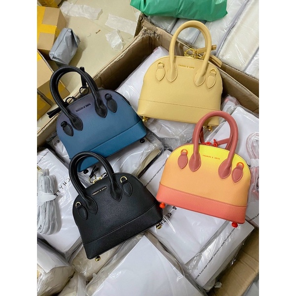 Túi xách Cnk hến mới phối màu 2 dây đeo hàng đẹp nét size 22