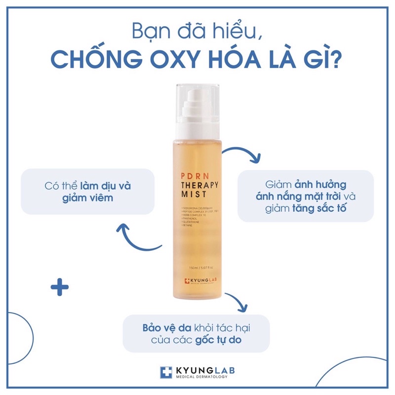 Xịt khoáng tế bào gốc Kyung Lab chính hãng PDNR THERAPY MIST, xịt nước thần tăng sinh Collagen,cấp ẩm phục hồi bảo vệ da