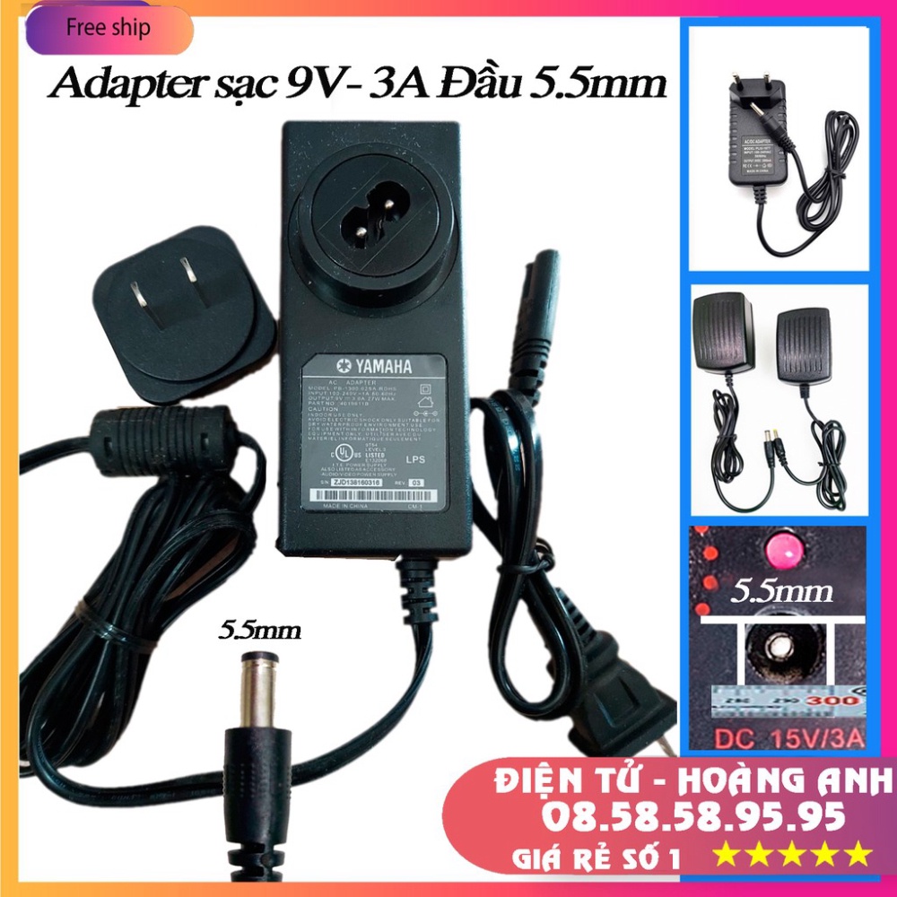 Adapter nguồn sạc 9V - 3A - đầu 5.5mm Hàng Xịn YAMAHA