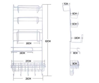 GIÁ TREO ĐỒ TỦ LẠNH ĐA NĂNG