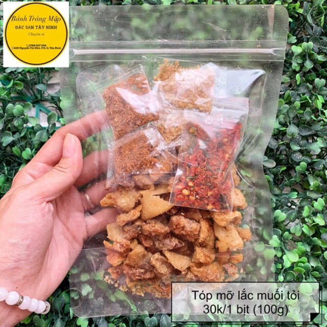 Tóp mỡ lắc muối tỏi