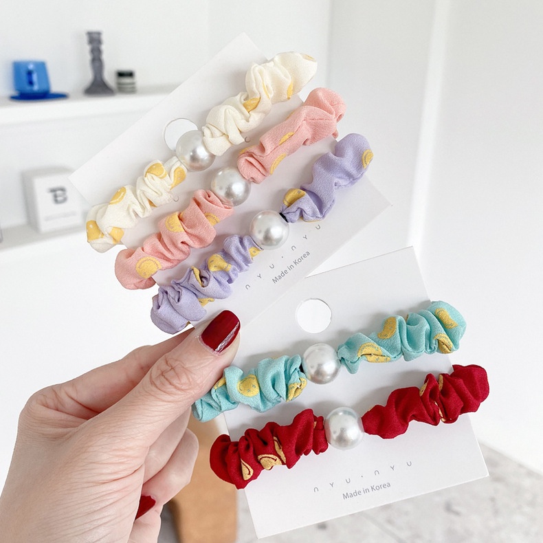 Dây cột tóc dún bèo tùy chọn mẫu thời trang Hàn Quốc cho nữ