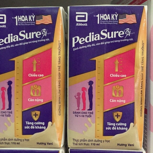 ❤Date T4/2022- Sữa PediaSure Pha Sẵn 110ml, 180ml,  (1lốc*4hộp)